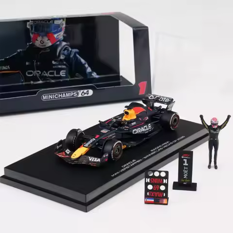 MINICHAMPS 1:64 W17 Kimi W16E #63 G.RUSSELL SINGAPORE GP 2025 W FIGURINE DIECAST MODEL CAR