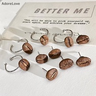 ADL Creative Cute Coffee Bean Earrings Niche Design Coffee Bean Ring Coffee Lover Gift LE