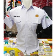 TERLARIS KEMEJA KORPRI SERAGAM PUSKESMAS KORPRI PUTIH PDH LENGAN PENDEK PRIA BORDIR MURAH