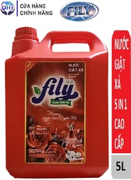 NƯỚC GIẶT XẢ FILY SIÊU ĐẬM ĐẶC LUXURY HƯƠNG HOA 5 IN 1 CAN 5L
