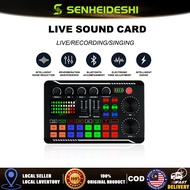 Sound card F998/X60/V9 with BM800 Microphone For Live Braodcasting Singing Recording Support Smart P