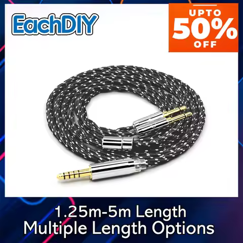 Nylon OCC Mixed OFC Twisting Earphone Cable For TAGO T3-01 T3-02 studio Klipsch HP-3 Heritage iBasso