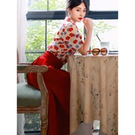 Retro '80s-'90s Red Skirt Set - Casual Nostalgia Inspired Women's Outfit