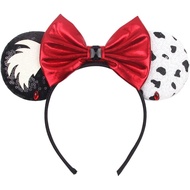 MADO Cruella Mouse Ears Headband for Women Girls, Halloween Ears, Hair Accessories for Princess Dres