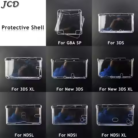JCD Plastic Clear Crystal Protective Hard Shell Skin Case Cover For GBA SP NDSL DSI NDSi XL 3DS XL N