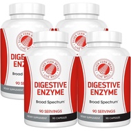 Silver Fern Brand Ultimate Digestive Enzyme Supplement - 4 Bottles - High Potency, Multi Enzyme - Di
