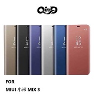QinD MIUI Xiaomi MIX 3 See-Through Leather Case Flip Cover Hard Case Phone Protective Case [Clearing