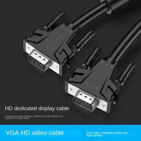 1.5m 3m 5m 10m 15m 1080P VGA HD 15 Pin Male To Male Extension Cable VGA to VGA 3+6 Cord For PC Lapto