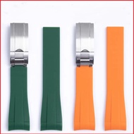 Suitable for rolex Hand rolex Strap Arc Original Rubber Silicone Black Green Blue Water Ghost Bracel