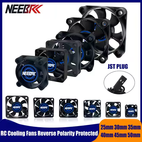 NEEBRC RC Motor Cooling Fan 25/30/35/40/45/50mm Heatsink 10000-30000RPM 5V-12V DC Rapid Cool for Bru