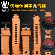 Suitable for Dissay Genuine Leather Watch Strap Male DZ4476/4482 DZ7408 DZ7406 DZ4318 Cowhide Bracel