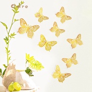 COD 3D Metal Butterfly Stickers For Wall Decoration Wedding Cake 12pcs Claire