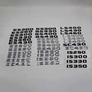 For Lexus ES200 ES250 ES260 ES300 ES330 ES350 ES430 IS250 IS300 LS400 SC430 Modified Emblem Rear Tru