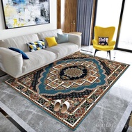 Living Room Machine Wash Famous Ethnic Style Imitation Cashmere Foldable Blanket Carpet Household Ar