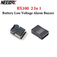 NEEBRC BX100 1-8S BB Low Voltage Alarm Buzzer Meter Lipo Battery Indicator Tester 3.7V-22.2V For RC 
