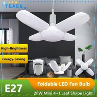 TEASG Foldable LED Light, 6000K White Light 40 LED Bulb E27 LED Fan Bulb, Practical 220V LED Light 4