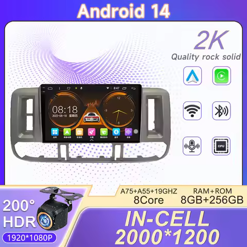 2K Incell Screen Android 14 For Nissan X-Trail X Trail 1 T30 2000-2009 Car Dvd Radio Stereo Multimed