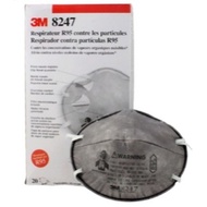 3M Particulate Respirator 8247, R95, with Nuisance Level Organic Vapor Relief (by Carton)