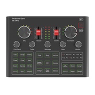 V9X PRO Sound Card,Audio Mixer for Live Broadcast Recording Phone Computer PC Live Recording Home KT