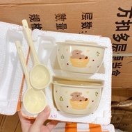 Set Bát Kèm Thìa Hình Coffe Dog (Set 2 Bát + 2 Thìa)