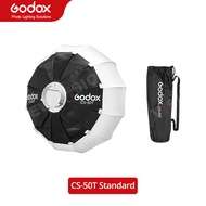 Godox CS-50T 50ซม. CS-65T 65ซม. CS-85T 85ซม. ซอฟต์บ็อกซ์โคมไฟพับได้ติดตั้งได้อย่างรวดเร็วทรงกลมพกพาไ
