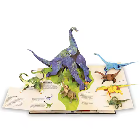 Science Popularization Children's Gifts 3D Encyclopedia Prehistorica Dinosaurs Folding Interest Dino