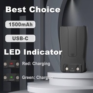 BAOFENG BL-1 Battery for BF-88A Two Way Radio Li-ion Battery Type-C Charger DC 3.7V 1500mAh Replacem