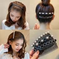 Pearl Flower Hair Comb Bangs Broken Hair Finishing Artefact Fixed Back of Female Head Hairpin
