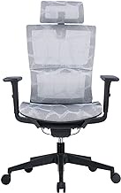 Ergonomic Modern Rolling Mesh Swivel Office Chair Comfortable Computer Chair Home Boss Chair Gaming Chair Red (Color : Silver)