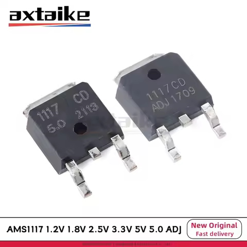 10PCS AMS1117 1117CD 1117 1.2V 1.8V 2.5V 3.3V 3V3 5V 5.0 ADJ TO-252 DPAK SMD AMS1117CD-3.3 5.0 1A LO