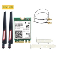 Wi-Fi 6E AX210 Wireless Card 2400Mbps Bluetooth 5.2 Desktop Kit 802.11Ax 2.4G/5Ghz/6Ghz AX210NGW,with 10DBi Antenna