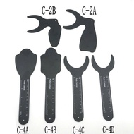 1PC Dental Orthodontic Black Background Photo Image Contrast Board With Scale