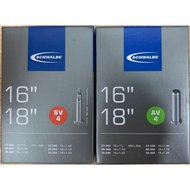 Schwalbe SV4 / AV4 Tubes for 16/18 inch Bicycle Tyres | Birdy / Brompton / Pikes / 3Sixty bikes