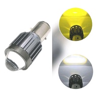 BA20D LED Motorcycle Headlight Bulb – Dual Color Projector (White 6000K / Yellow 3000K) – 12V 15W