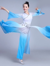 Ink Dance Classical Dance Costume Female Ethnic Dance Costume Yangge Clothes Exercise Clothing Fan D