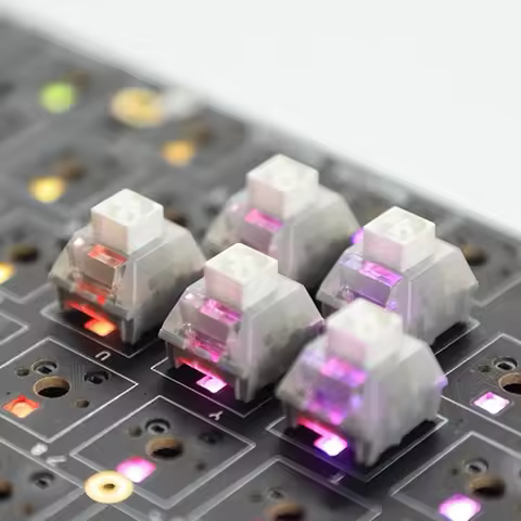 Kailh Box White Owl Switch 5Pins Clicky Tactile Mechanical Keyboard 60gf Short Spring RGB SMD Factor