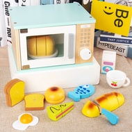 Children Play House Toys Children Simulation Kitchen Toys Microwave Oven Play House Cut See Set Toys