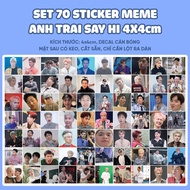 SET of 70 SAY HI BROTHER MEME sealing stickers • SAY HI BROTHER MEME stickers, size 4x4cm, pre-cut