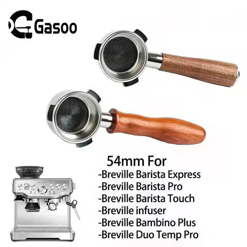 54mm Coffee Bottomless Portafilter for Breville 810/840/870/878/880 Espresso Machine Filter Basket R