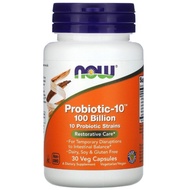 Now Foods, Probiotic-10, Restorative Care, 100 Billion, 30/60 Veg Capsules