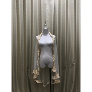 Wedding Veil/ Premium Handmade Embroidered Bridal Veil - White Gold 1