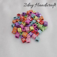 Colorful Metallic Letter Beads 5mm - Letter Sand Beads