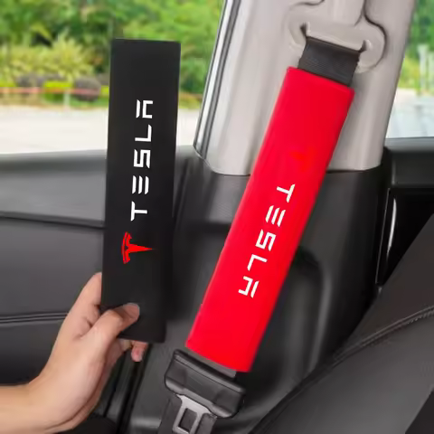 Car Seat Belt Cotton Fluff Safety Belt Shoulder Cover Seat Belt Padding Pad for Tesla Model 3 Model 