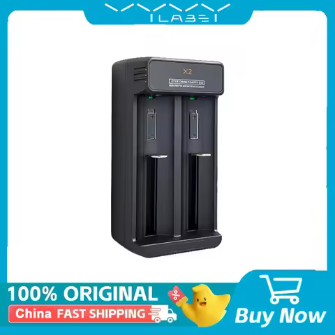 VYVYLABS Dual Slots 21700 Lithium Battery Charger For 21700 Charging 3.7 V/4.2V Rechargeable Battery