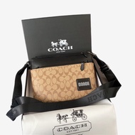 【Real Shot】 COACH Men s Messenger Bag / Old Flower Messenger Bag Casual Versatile Shoulder Crossbody Bag (with Box)