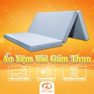 3-fold Mattress Cover, Soft Imported Brocade Fabric, 2 Sides with Zipper - Asia