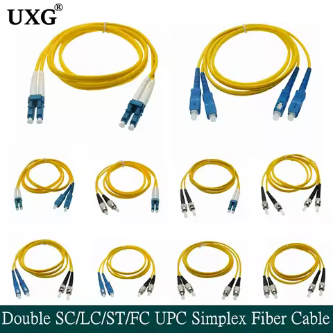 Double SC LC ST FC UPC To LC UPC Simplex 3.0mm PVC Single Mode Fiber Patch Cable Fiber Optic Patch C