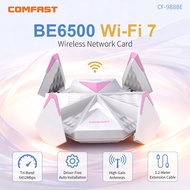 Comfast  6G/5G/2.4G Wifi 7 Adapeter BE6500 USB Adapter Wireless 4 Antennas USB 3.0 Wi Fi Dongle Driv