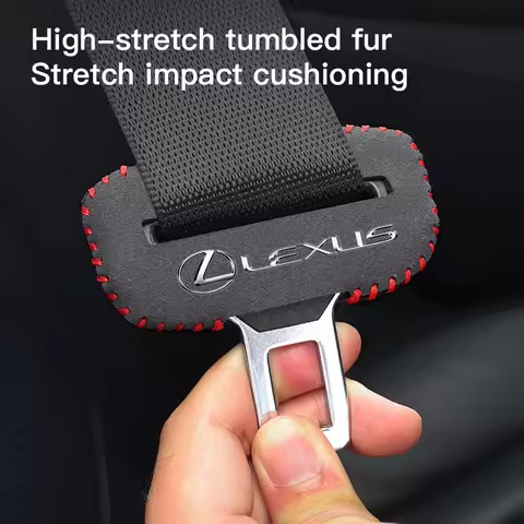Car Safety Belt Buckle Plug Leather Cover For Lexus FSPORT LBX NX RX 350h 450h ES UX 300e GS GX IS L