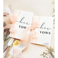 Vows card 20 - his vow her vow card with wedding promise |Wedding Vows |SHI1990